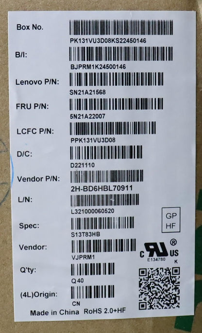 Lenovo ThinkPad X13 Gen 2 Keyboard Hebrew Grey Backlit 5N21A22007