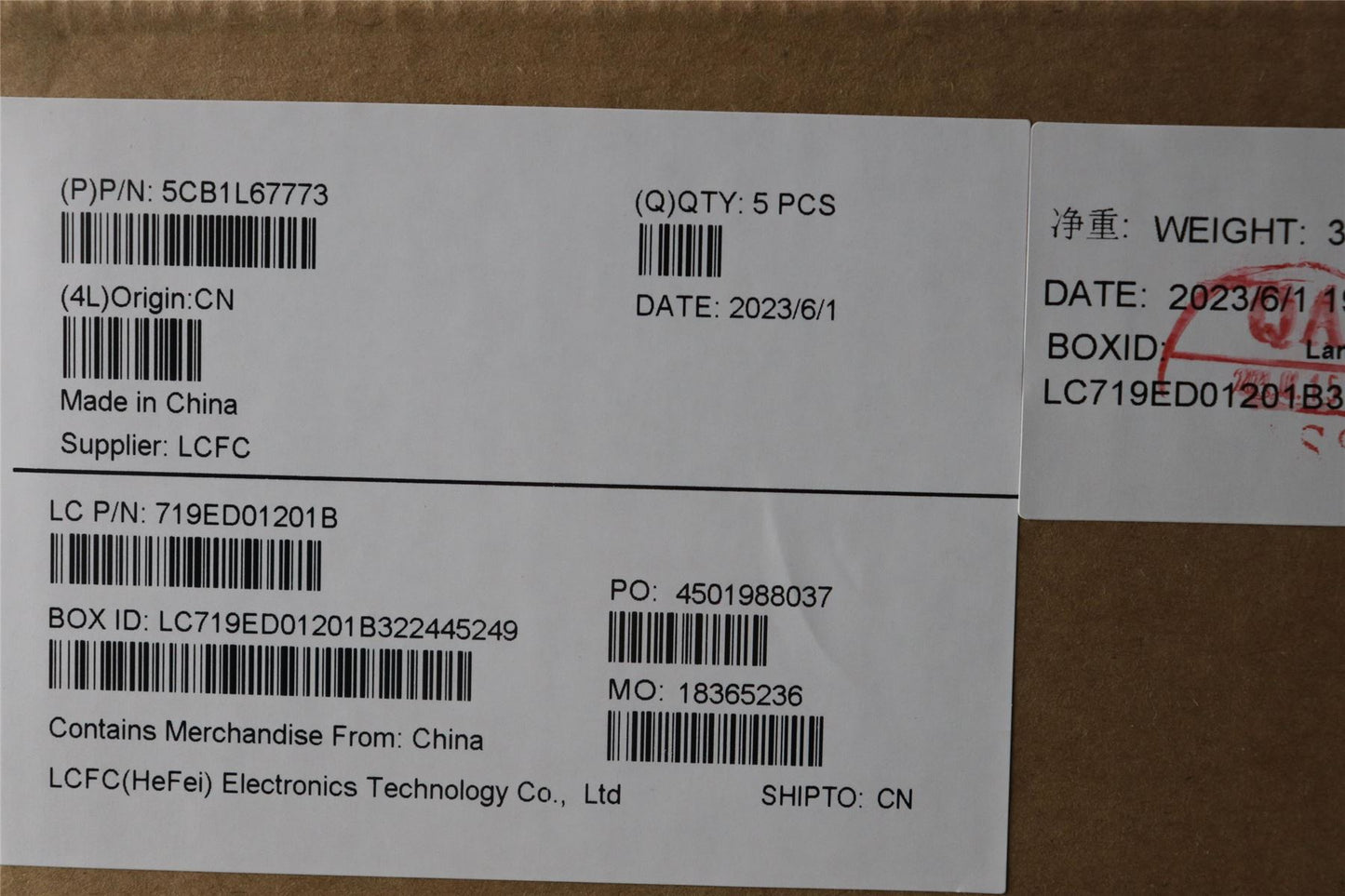Lenovo COVER Upper Case ASM_ENG L83A1 TEX 5CB1L67773