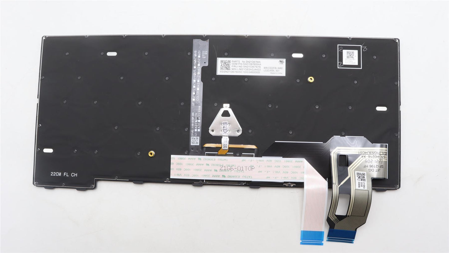 Lenovo ThinkPad P14s 4 P14s 3 L14 4 T14 4 T14 3 Keyboard Arabic Black 5N21D67976