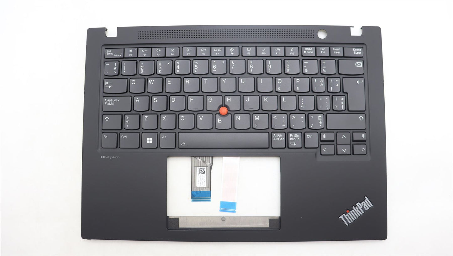 Lenovo ThinkPad T14s Gen 4 Keyboard Palmrest Top Cover Black Backlit 5M11L59331