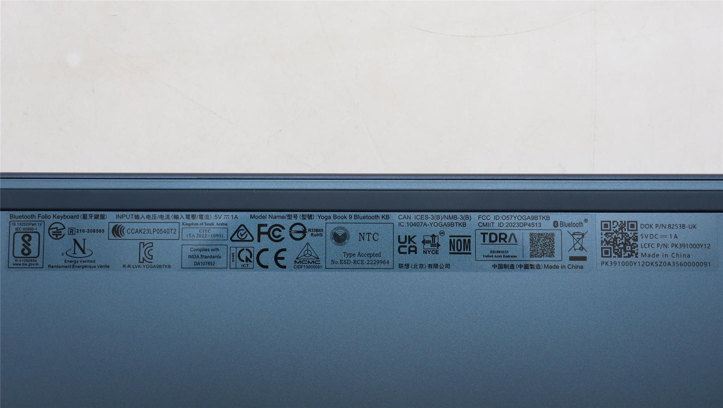 Lenovo Yoga 9 13IRU8 Wireless Keyboard UK Europe Blue 5CB1L72117