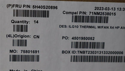 Lenovo LOQ 15IRH8 LOQ 16IRH8 Thermal Heatsink Cooling Fan 5H40S20894