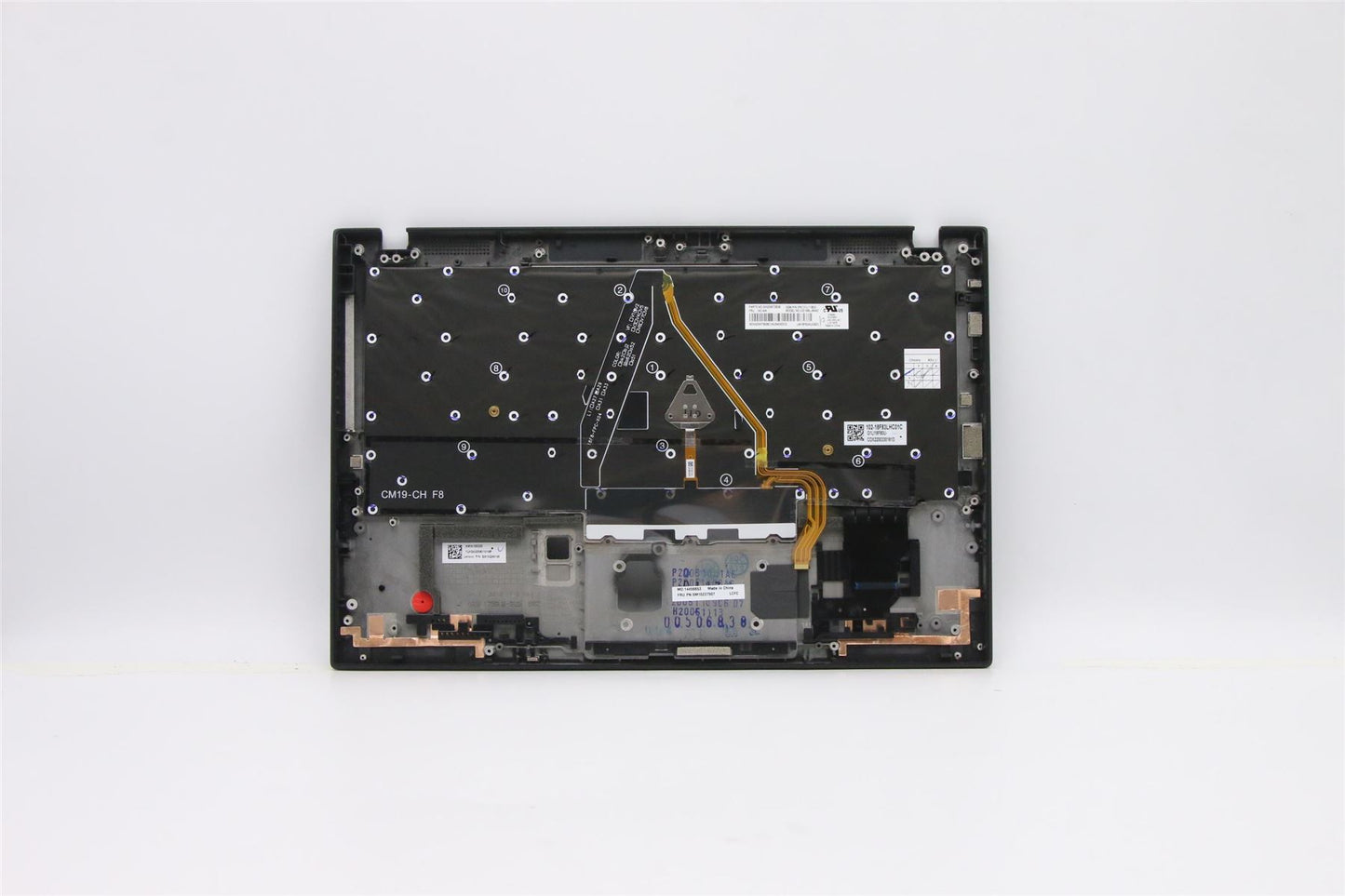 Lenovo Carbon X1 8th Tastatur Handballenauflage Obere Abdeckung Deutsch Schwarz 5M10Z27507
