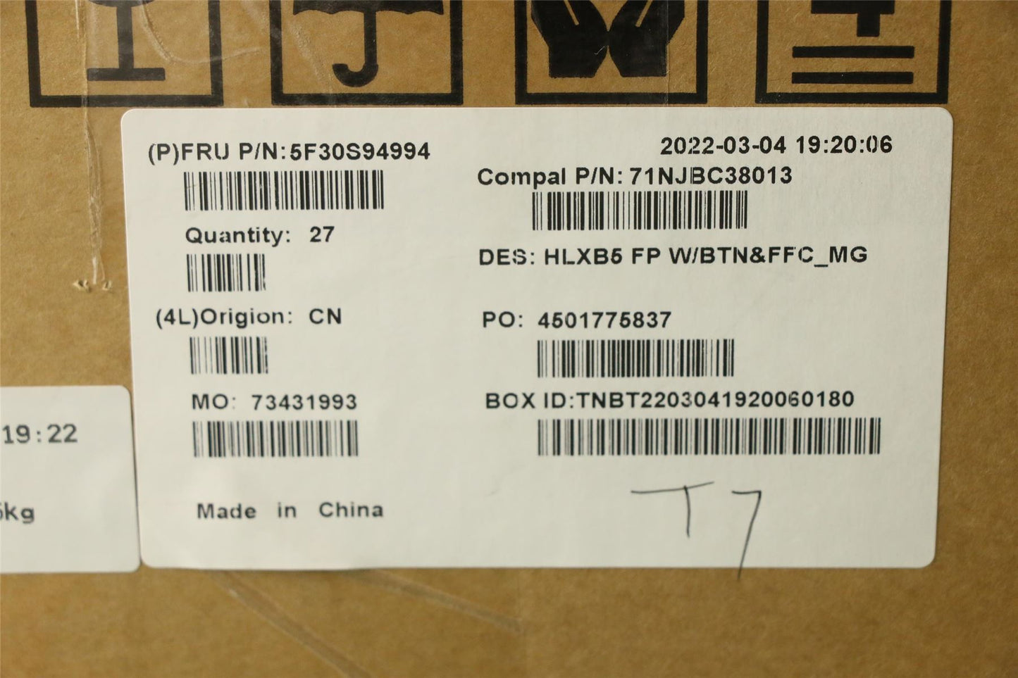 Lenovo FP BD C 21DL w/BTN&FFC MG 5F30S94994