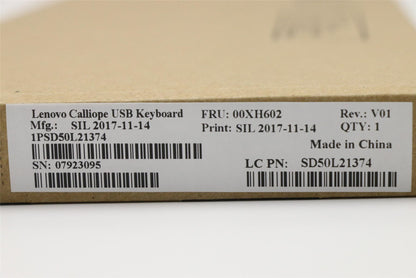 Lenovo ThinkStation P410 P510 P720 P920 P520 USB Wired Keyboard Black 00XH602