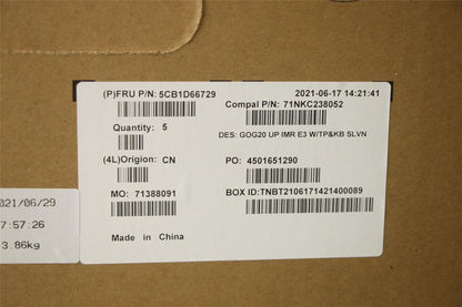 Lenovo IdeaPad 3-15ACH6 Palmrest Cover Touchpad Keyboard Slovenian 5CB1D66729