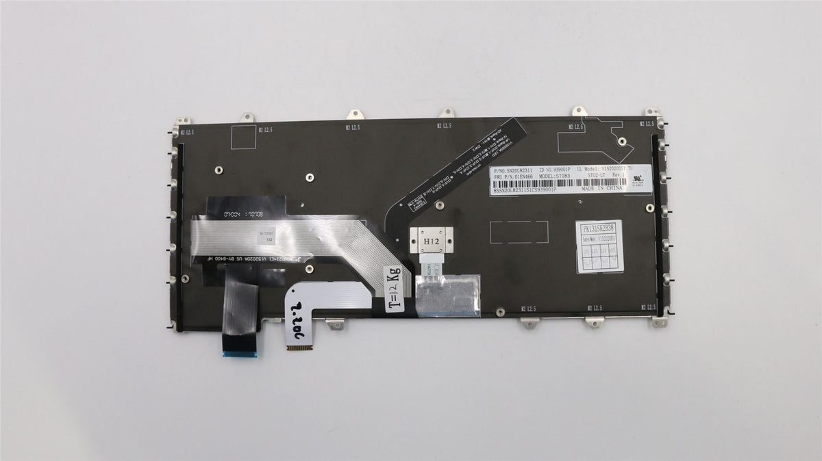 Genuine Lenovo ThinkPad Yoga 370 Keyboard Lithuanian Silver Backlit 01EN466