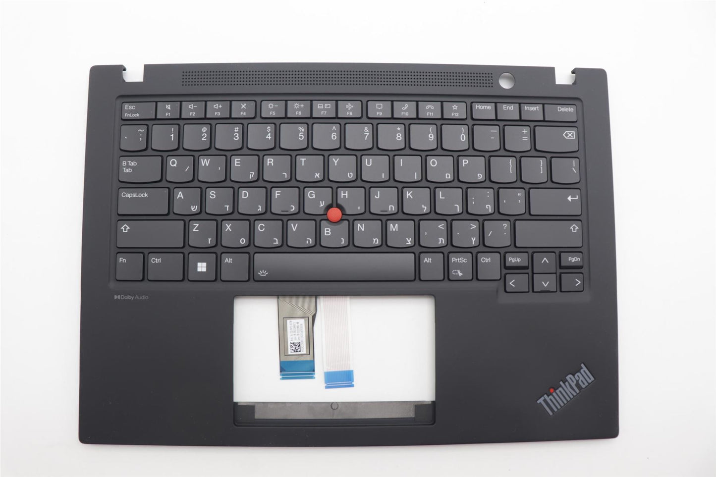 Lenovo ThinkPad T14s Gen 4 Keyboard Palmrest Top Cover Hebrew Black 5M11L93012