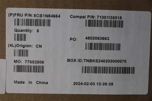 Lenovo Upper Case ASM GER C 83DH LGBL 5CB1N84664