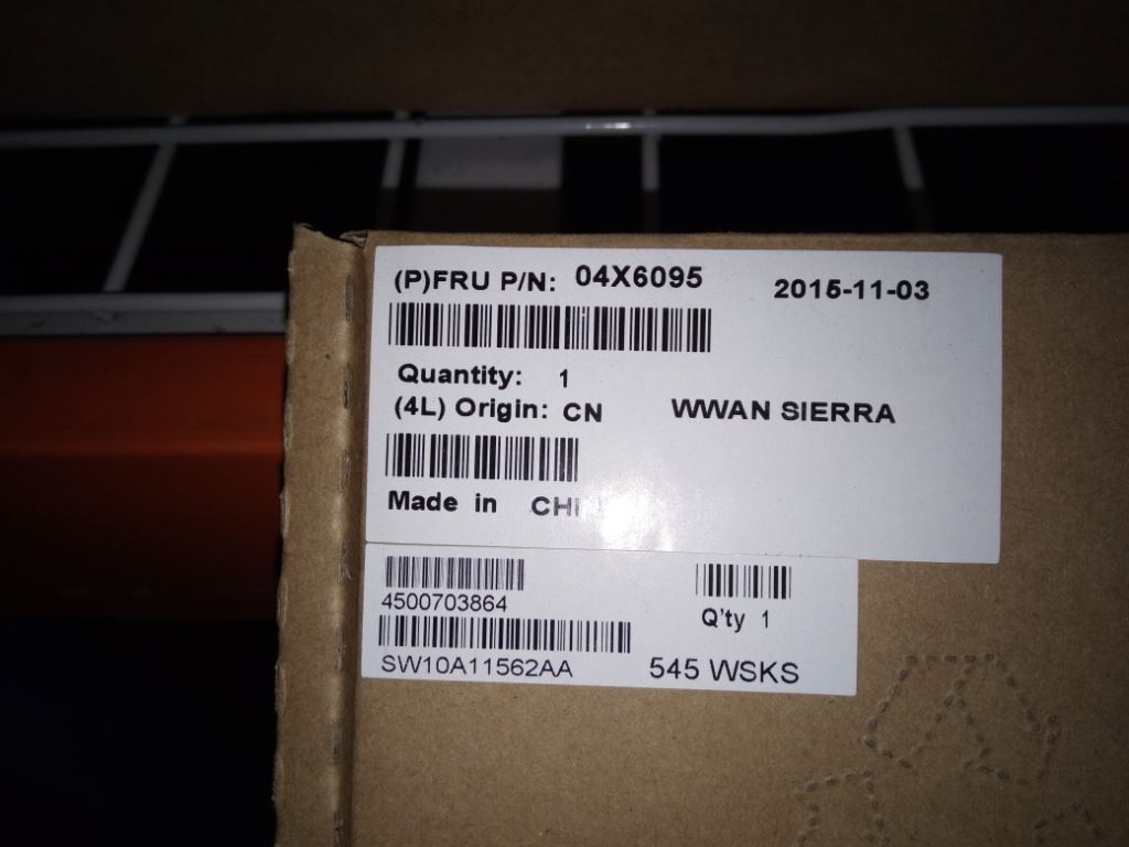Lenovo Wireless,WAN,SIE,EM7340Unloc Board 04X6095