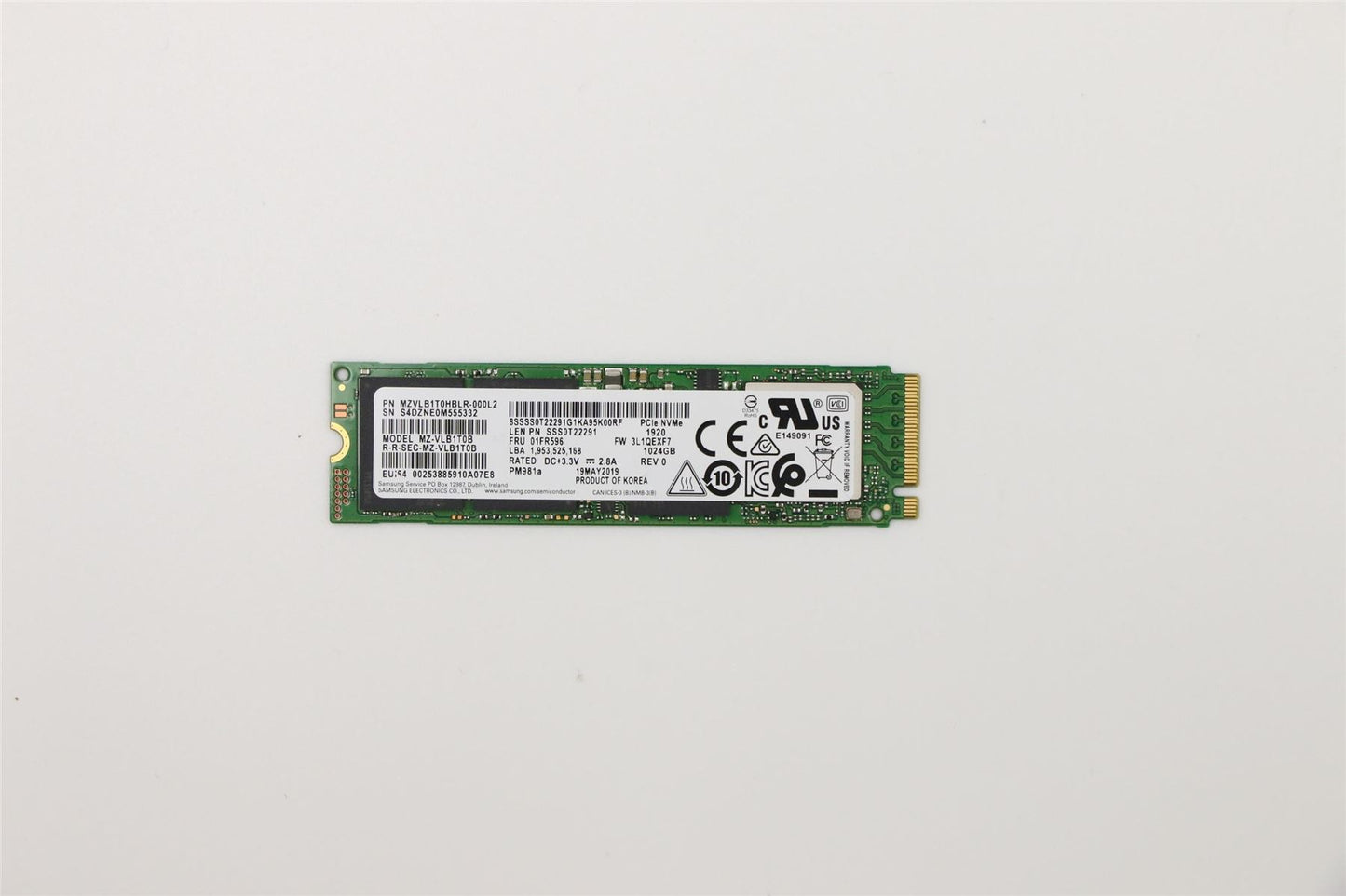 Lenovo Legion 5 Pro-16ACH6H 5 Pro-16ACH6 Solid State Drive SSD PCIE3X4 00UP414
