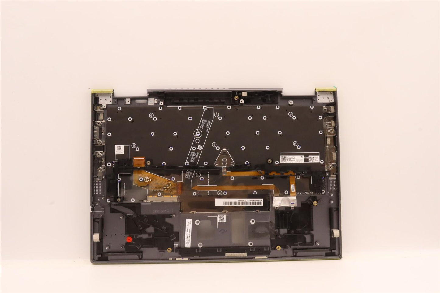 Lenovo Yoga X1 6th Keyboard Palmrest Top Cover French Grey Backlit 5M11C40962