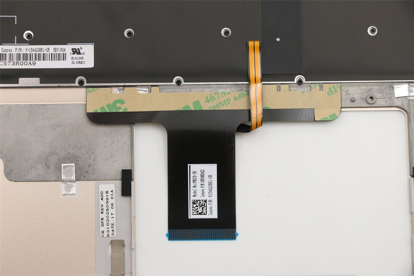Lenovo IdeaPad 710S-13ISK 710S-13IKB Keyboard Palmrest UK Gold 5CB0L47180