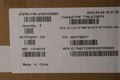 Lenovo Upper Case ASM_USA ENG 82S9 BLA 5CB1H30560