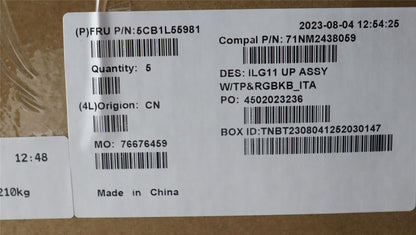 Lenovo Upper Case ASM_ITA C 82XW RGB 5CB1L55981