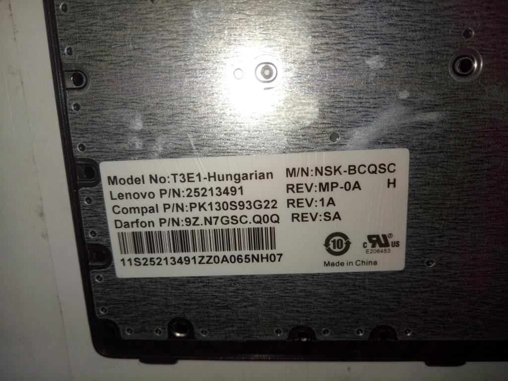 Lenovo T3E1-DF-Hun-BlackKeySilverF-KBD Hungarian Keyboard 25213491