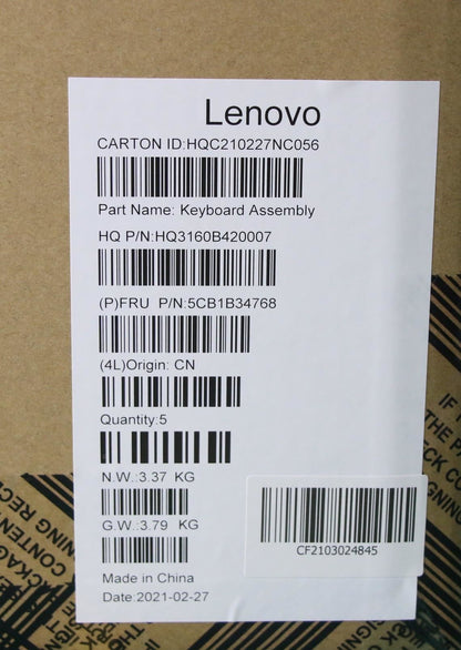 Lenovo IdeaPad 3 CB-11M735 Palmrest Touchpad Cover Keyboard Grey 5CB1B34768