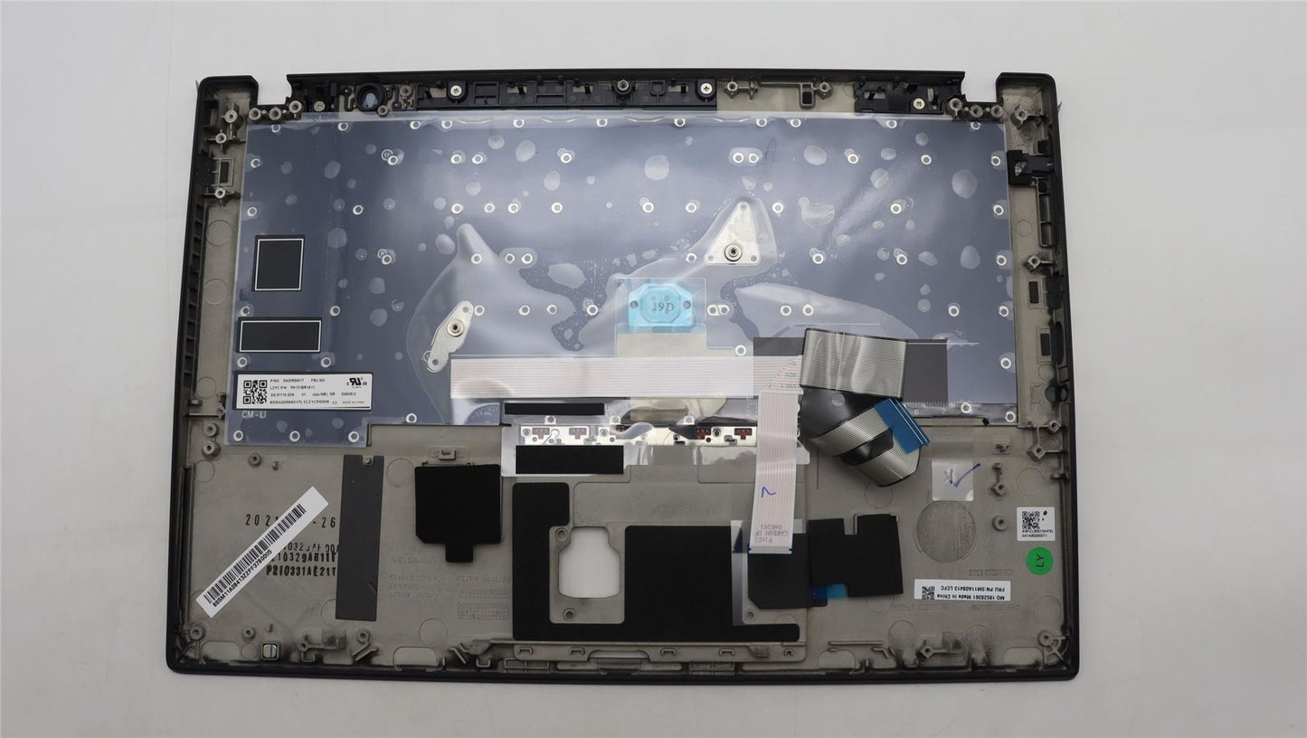Lenovo ThinkPad T495s Keyboard Palmrest Top Cover German Black 5M11A08413