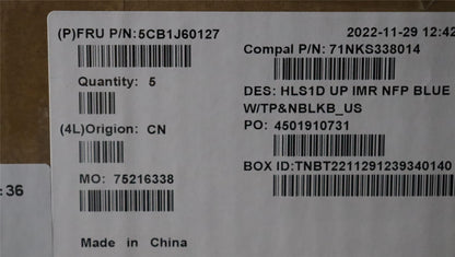 Lenovo IdeaPad 1 15AMN7 Keyboard Palmrest Top Cover US Blue 5CB1J60127