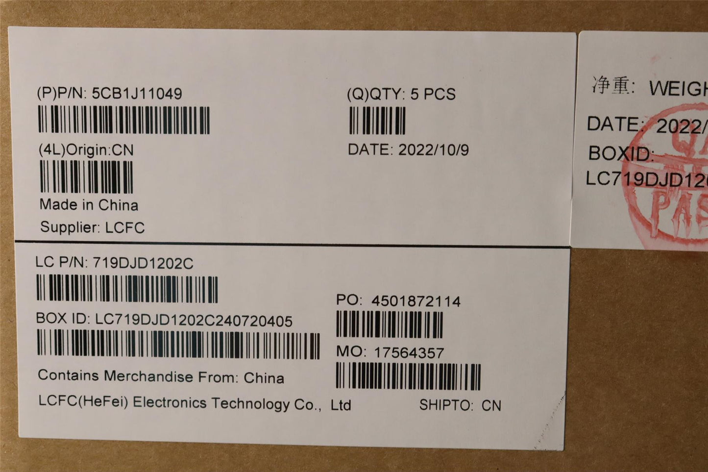 Lenovo Upper Case ASM_FRA L82QF FPSB 5CB1J11049
