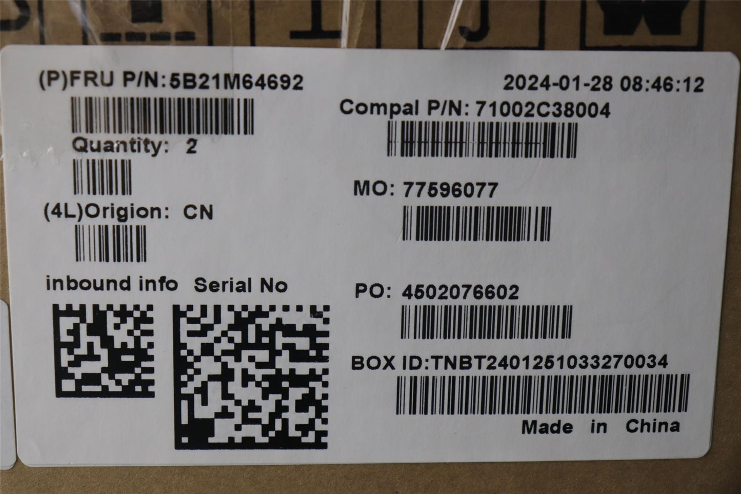 Lenovo C83D0 WIN CORE5_120U UMA 16G RM 5B21M64692