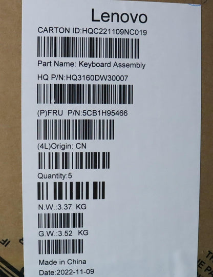 Lenovo Upper Case ASM_BEL H 82SK STGY UMA 5CB1H95466