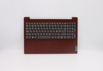 Lenovo IdeaPad 3-15IML05 Keyboard Palmrest Top Cover Nordic Red 5CB1D03739