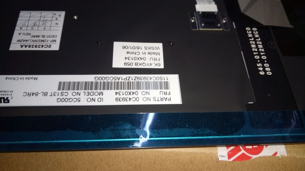 Lenovo CS13T, TW, CHY, Backlit Traditional Chinese Keyboard 04X0134