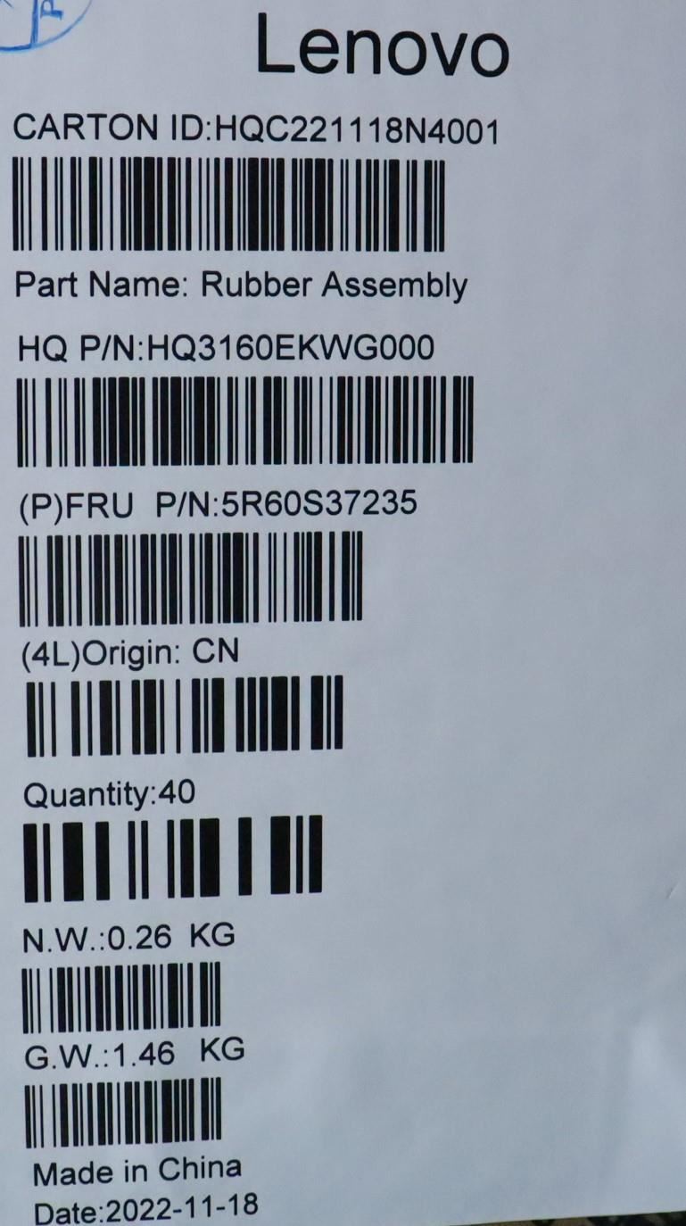Lenovo RUBBER Camera Rubber H 82WU_30pcs 5R60S37235