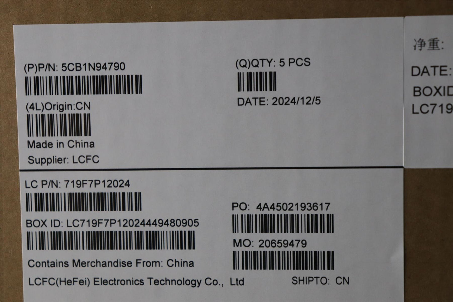 Lenovo Upper Case ASM_EURO ENG L83E5AG BL 5CB1N94790