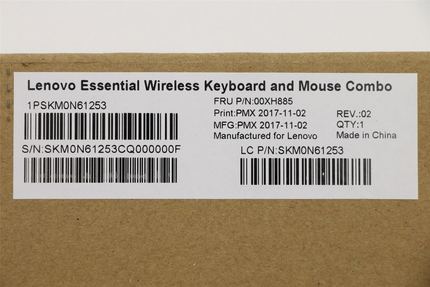 Lenovo IdeaCentre A340-22IWL 3-24IMB05 Wireless Keyboard Mouse Silver 00XH885