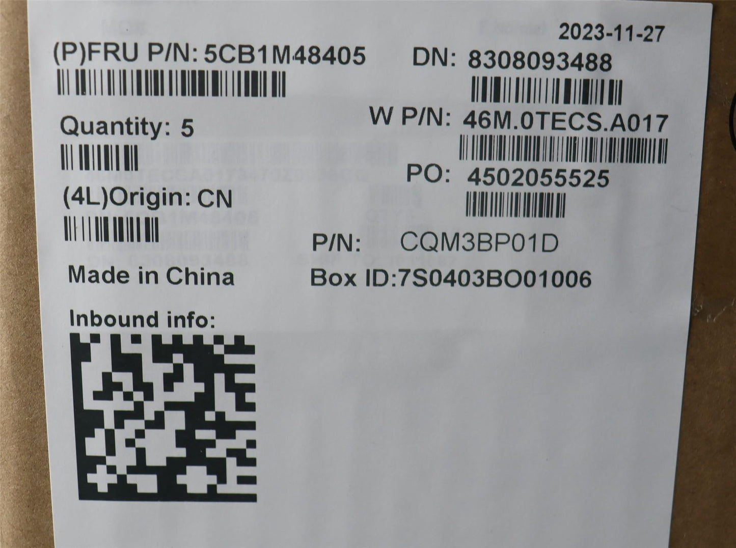 Lenovo COVER Upper Case ASM_HUN W21KK AG BL 5CB1M48405