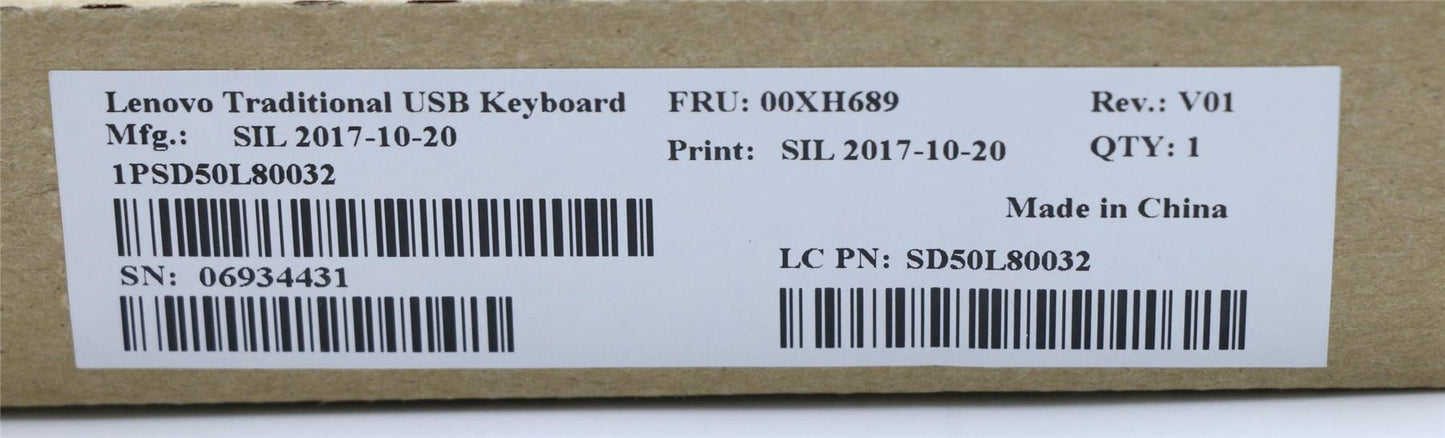 Lenovo ThinkCentre M90a Pro 3 M920z M90a 2 M90a 3 USB Wired Keyboard 00XH689
