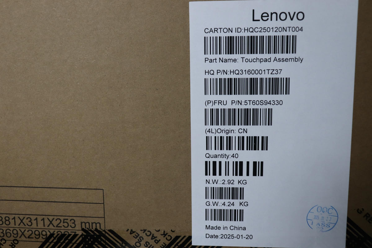 Lenovo H 83JQ LG Touchpad Board 5T60S94330