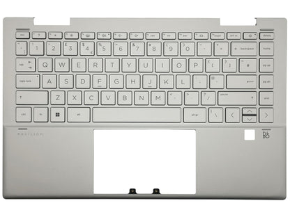 HP Pavilion 14-DY Palmrest Cover Keyboard UK Silver M45221-031