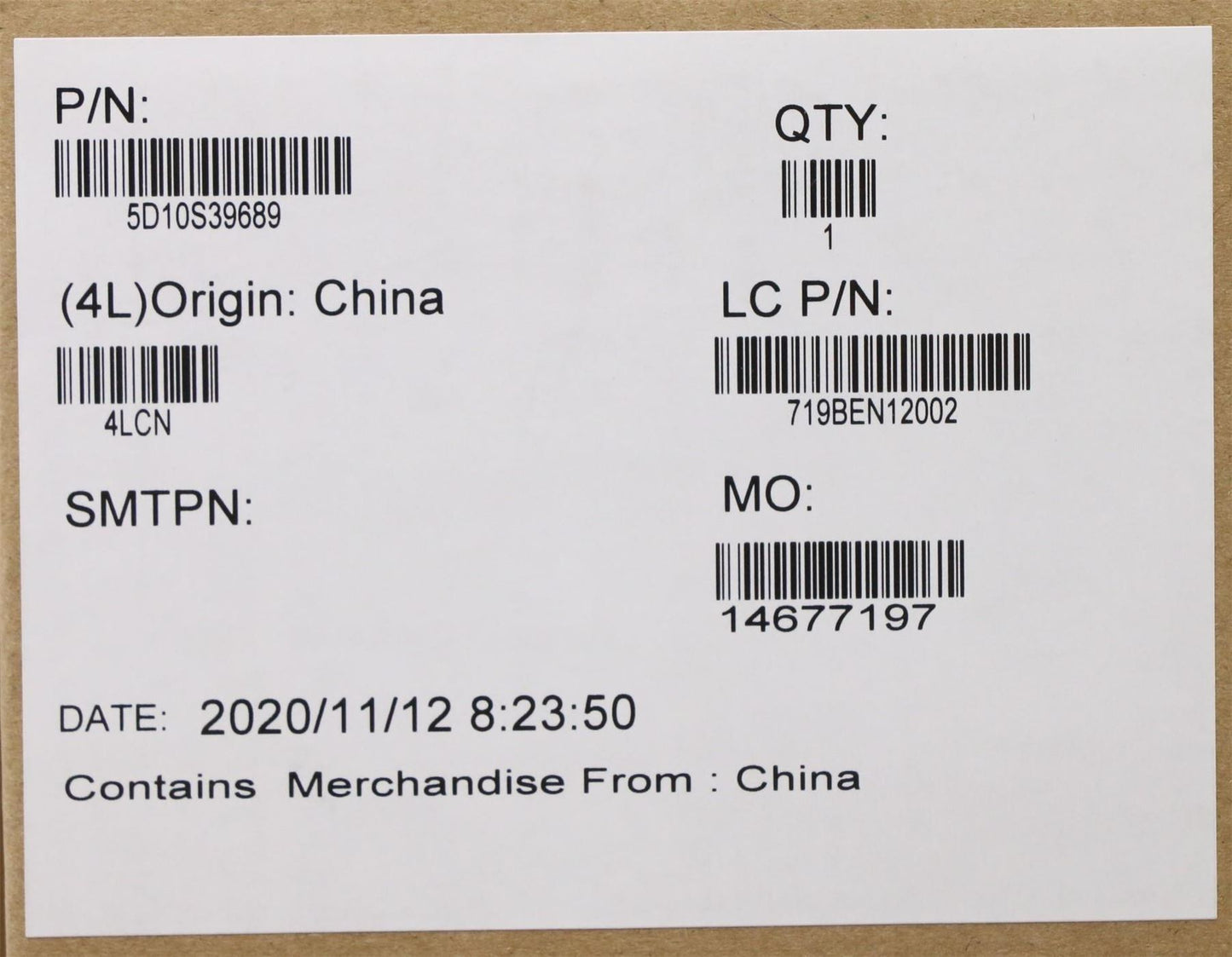 Lenovo 5D10S39689 LCD Module L 82D2 14UHD 2D LNV