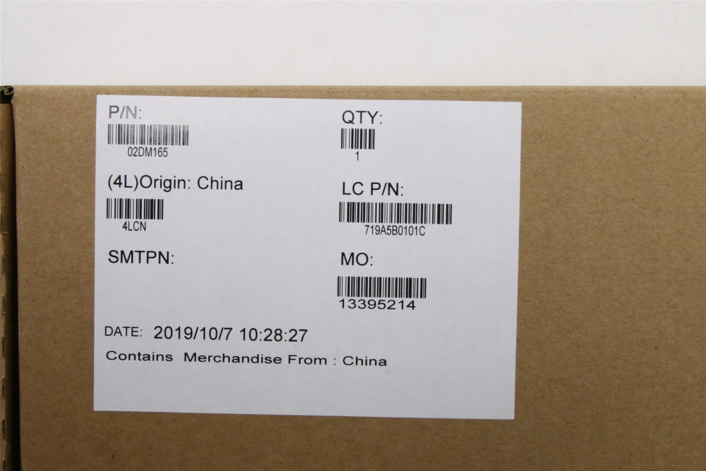 Lenovo FLBL i5-8265U NOK,NAMT,dTPM 02DM165