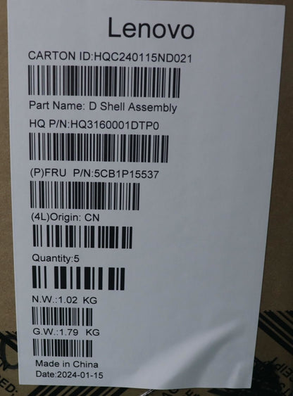 Lenovo Lower Case H82Y8STGYNormal 5CB1P15537