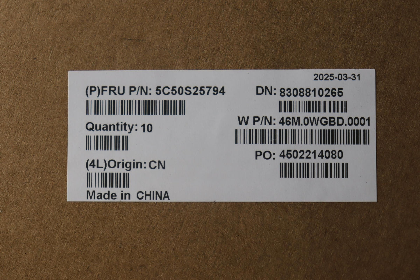 Lenovo CARDPOP W 21SQ I/O Board 5C50S25794