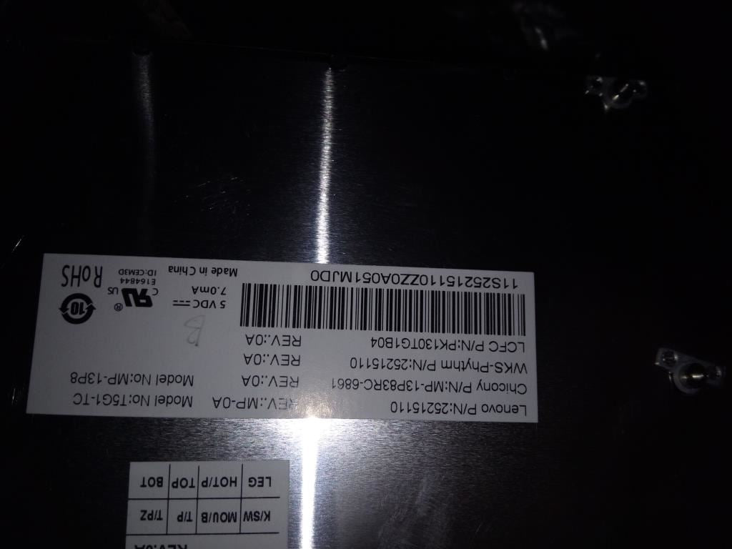Lenovo TC-T5G1-CCY-BlackKeySilverFrame-KBD Traditional Chinese Keyboard 25215110