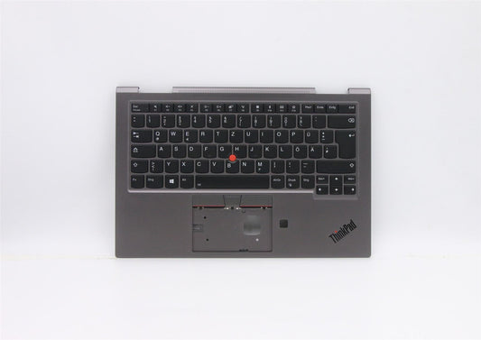 Lenovo Yoga X1 4th Keyboard Palmrest Top Cover German Grey Backlit 5M10V24850