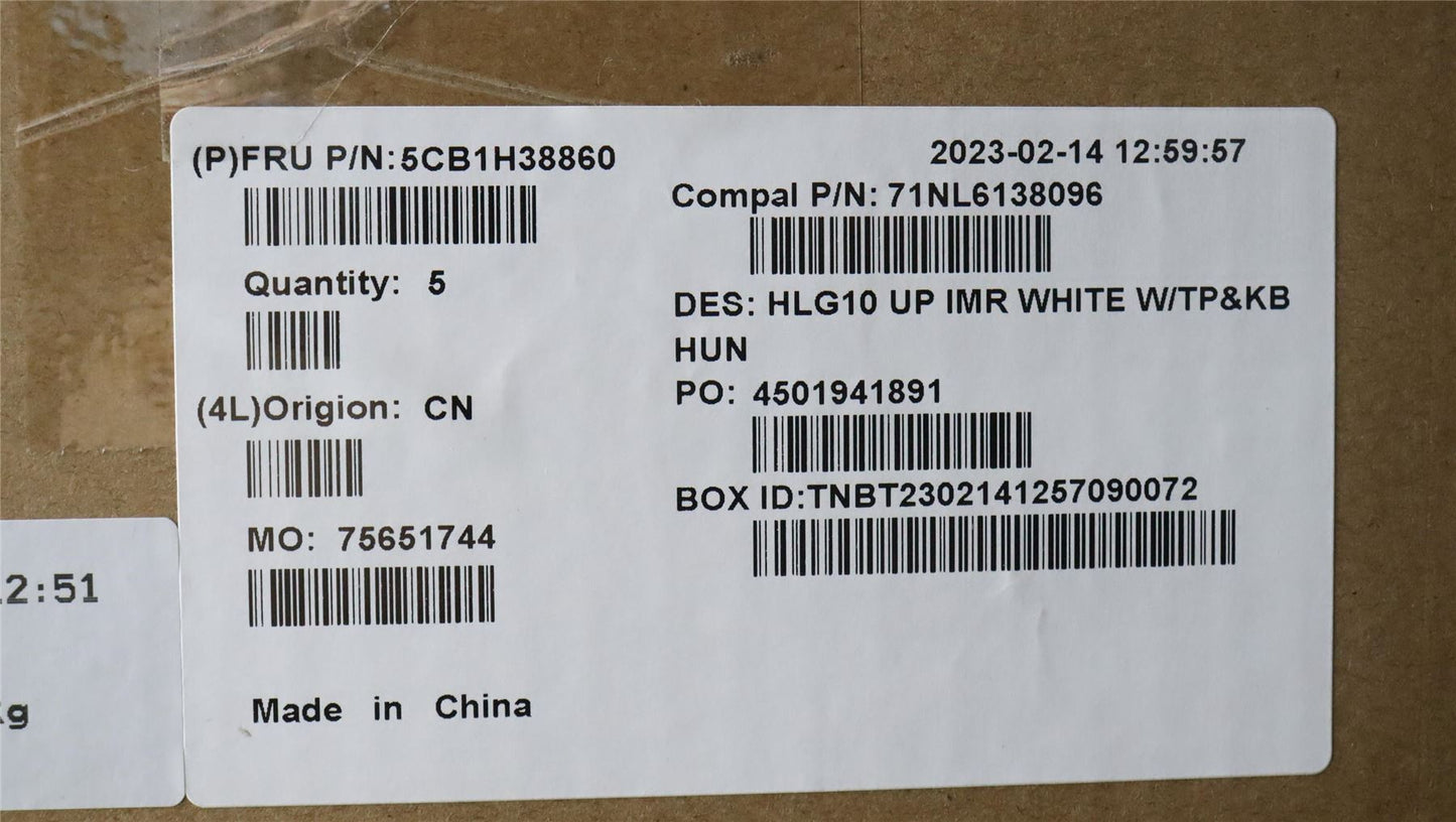 Lenovo IdeaPad 3 15IAH7 Palmrest Cover Touchpad Keyboard Hungarian 5CB1H38860