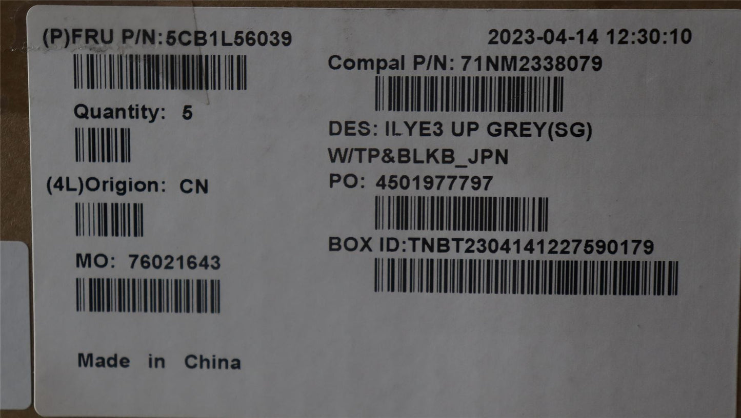 Lenovo Upper Case ASM_JPN C 82YA SGBL 5CB1L56039