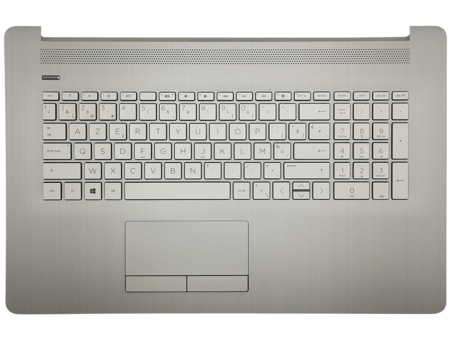 HP 17-BY 17-CA Palmrest Touchpad Cover Keyboard Belgium Silver L92789-A41