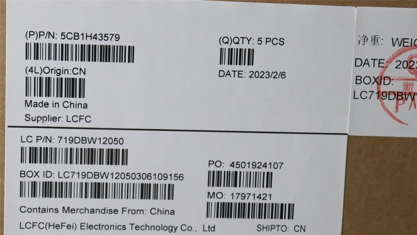 Lenovo Upper Case ASM_POR L82RJ FP MB BL 5CB1H43579