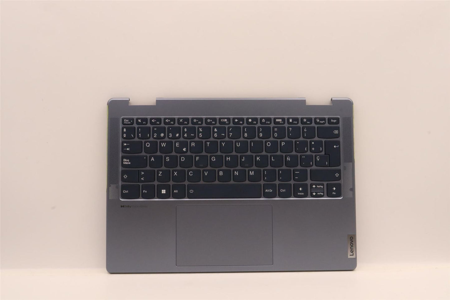 Lenovo Yoga 7 14IAL7 Palmrest Cover Touchpad Keyboard Spanish 5CB1J02443