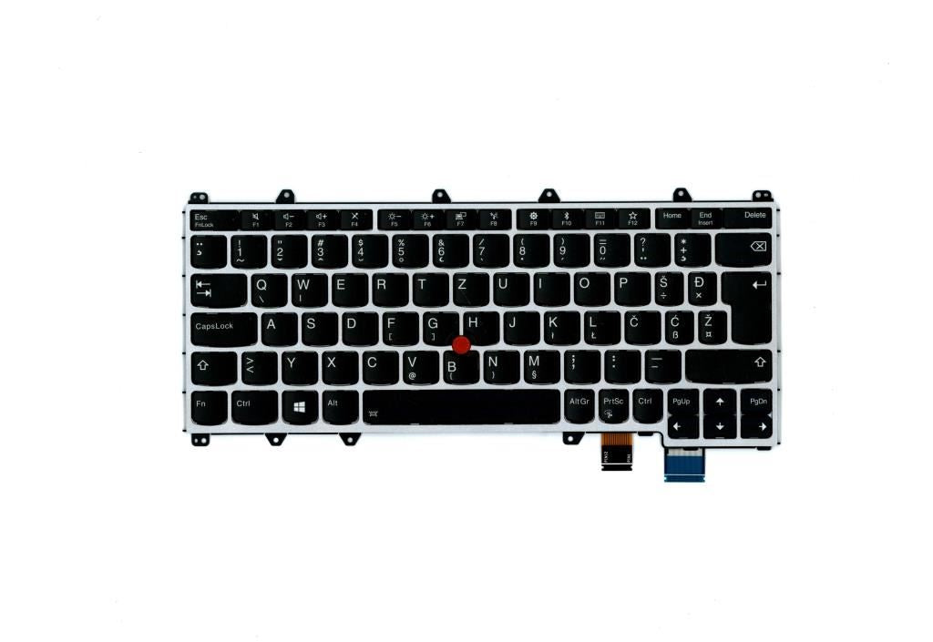 Genuine Lenovo Yoga X380 Keyboard Slovenian Silver Backlit 01HX124 01HW679