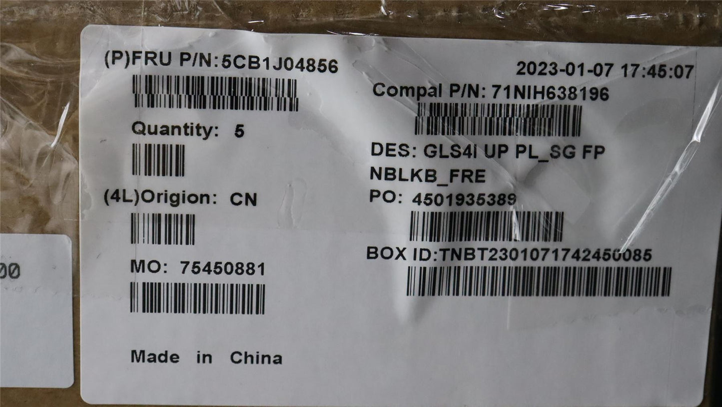 Lenovo UpperCaseASM_FRA C82SD PLSG FPNBL 5CB1J04856