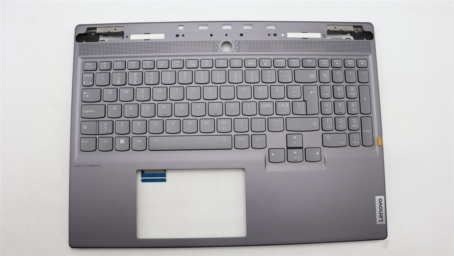 Lenovo Legion S7 16IRH8 Keyboard Palmrest Top Cover Nordic Silver 5CB1L68006