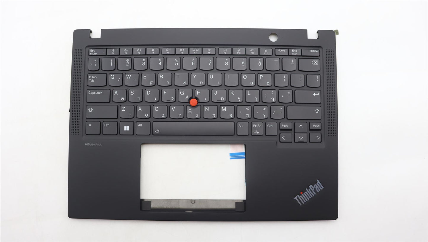 Lenovo ThinkPad X13 Gen 4 Keyboard Palmrest Top Cover Hebrew Black 5M11H94400